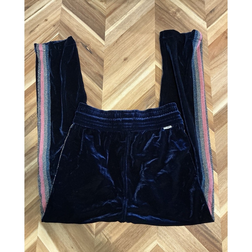 MOTHER The Velvet Lounger Ankle Pants Navy With Stripes Size XS - Picture 3 of 6